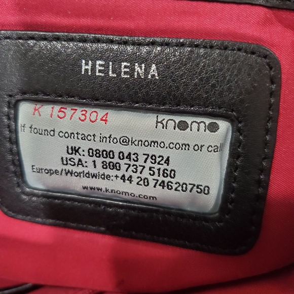 Knomo London Elegant Black Leather Handbag - Picture 9 of 11